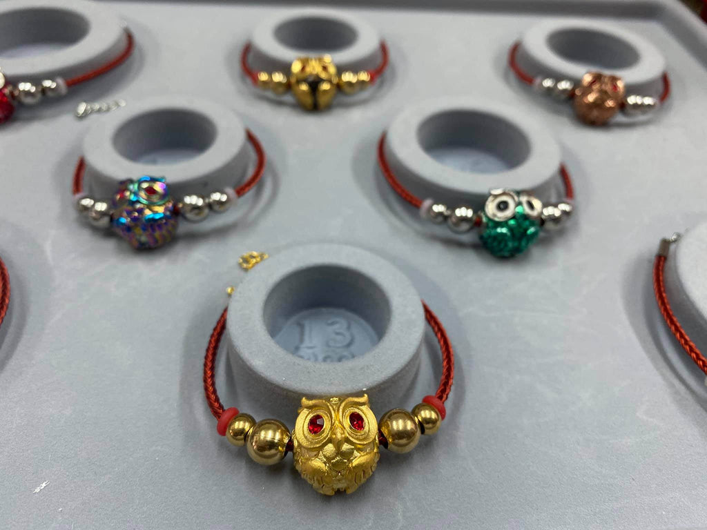 Phaya Thued Thue Bracelet - Ultra Lucky Fortune Owl by Kruba Tao from Wat Ban Lao, Chiang Mai