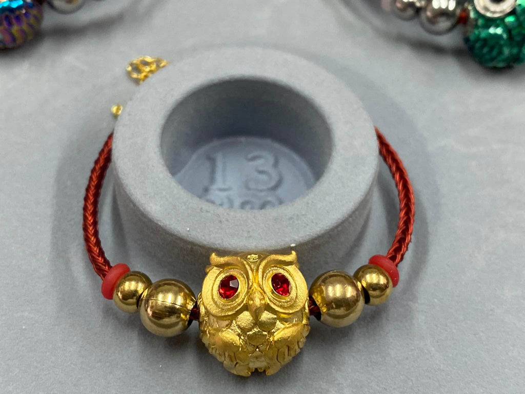 Phaya Thued Thue Bracelet - Ultra Lucky Fortune Owl by Kruba Tao from Wat Ban Lao, Chiang Mai
