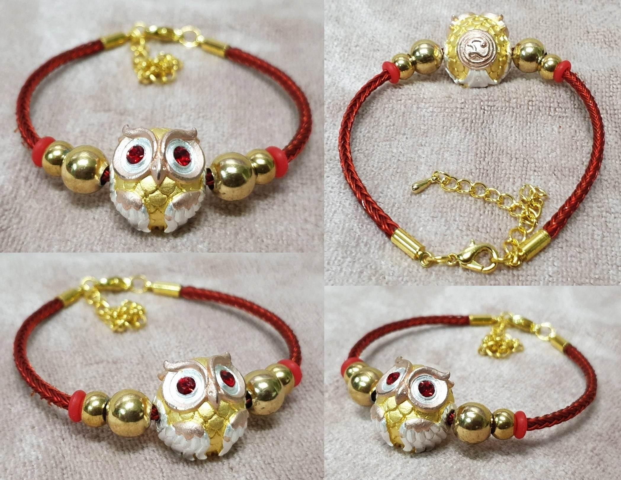 Phaya Thued Thue Bracelet - Ultra Lucky Fortune Owl by Kruba Tao from Wat Ban Lao, Chiang Mai Bronze plated 3k