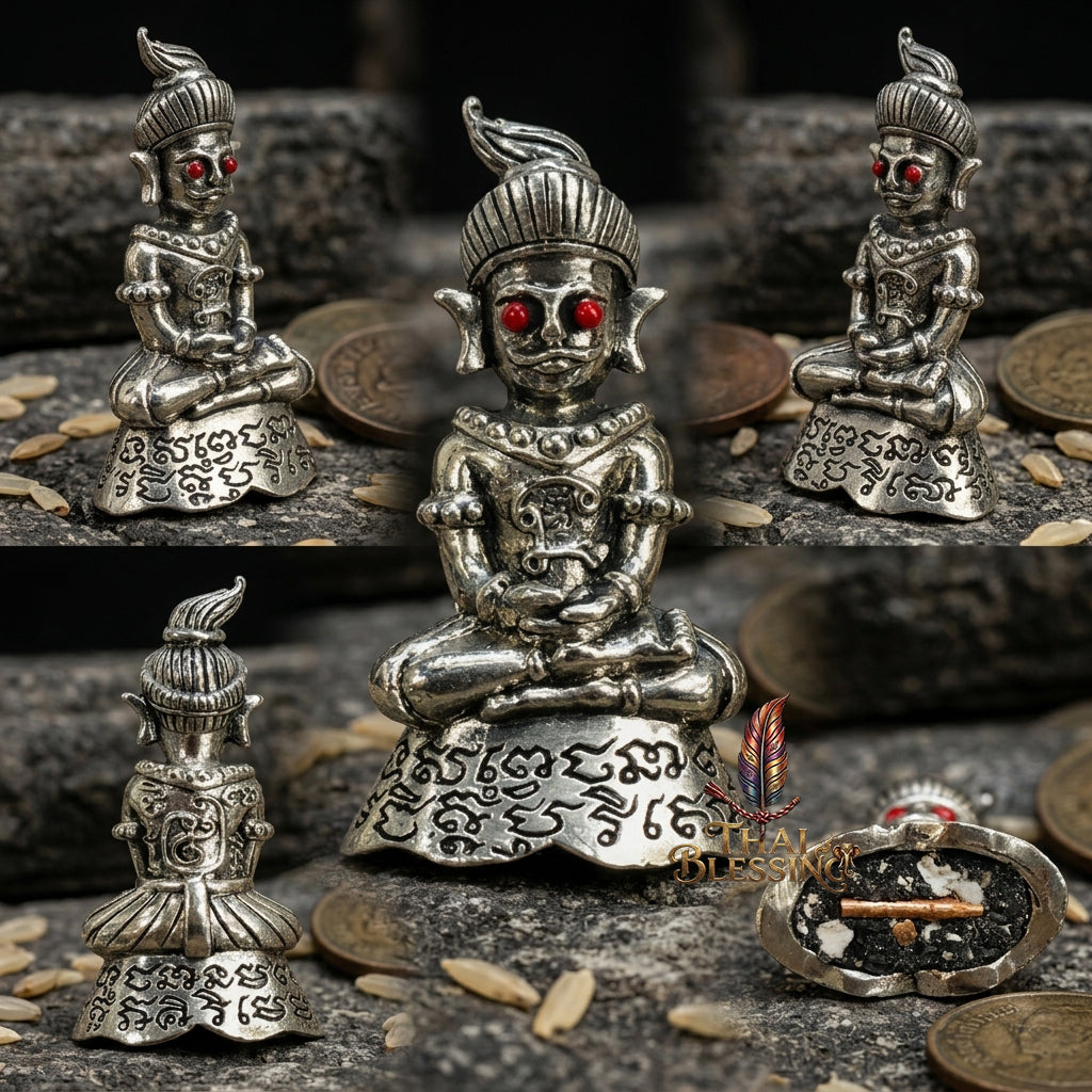 🔱 Phor Ngang Jao Saneh Saen Mon: The Sovereign of 100,000 Spells – Kruba Dhammunee, Supradit Methee Buddhist Center (2558) – The Ultimate First-Edition Alchemical Engine for Infinite Luck & Absolute Attraction