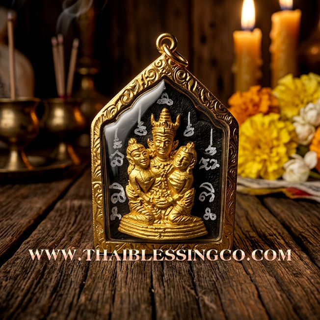 ✨ Phra Khunphaen Lanna "Phaya Khao Kham" (Black Emperor Edition): Sacred "Siren’s Wailing" Attraction with Gilded Gold—Infused with Mystical Jackfruit Wood & 108 Black Occult Herbs for Absolute Influence, Financial Support, and Supreme Charisma