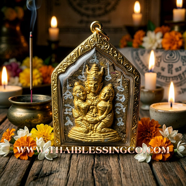✨ Phra Khunphaen Lanna "Phaya Khao Kham" (Black Emperor Edition): Sacred "Siren’s Wailing" Attraction with Gilded Gold—Infused with Mystical Jackfruit Wood & 108 Black Occult Herbs for Absolute Influence, Financial Support, and Supreme Charisma