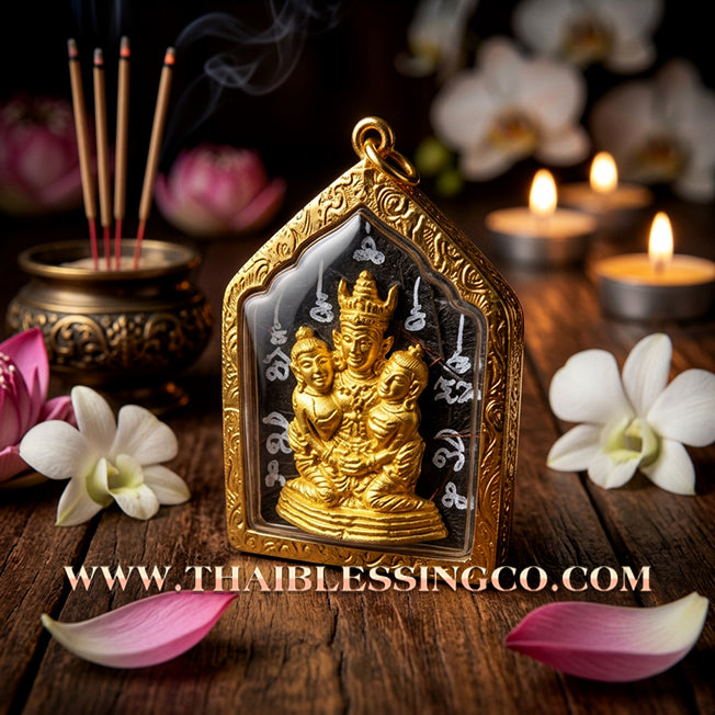 ✨ Phra Khunphaen Lanna "Phaya Khao Kham" (Black Emperor Edition): Sacred "Siren’s Wailing" Attraction with Gilded Gold—Infused with Mystical Jackfruit Wood & 108 Black Occult Herbs for Absolute Influence, Financial Support, and Supreme Charisma