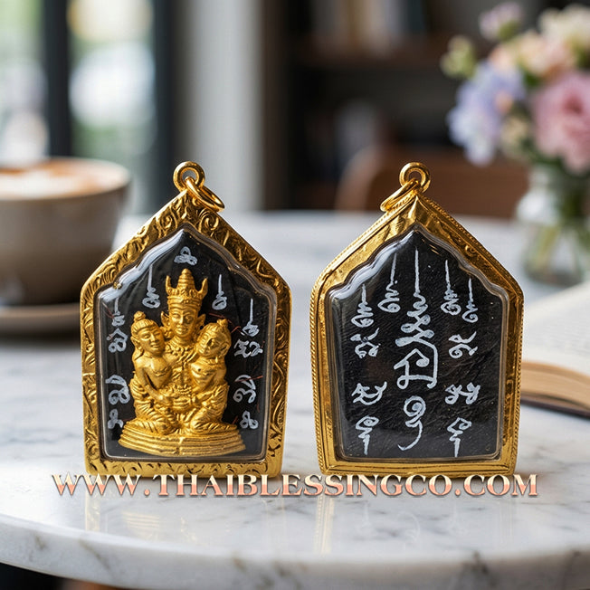 ✨ Phra Khunphaen Lanna "Phaya Khao Kham" (Black Emperor Edition): Sacred "Siren’s Wailing" Attraction with Gilded Gold—Infused with Mystical Jackfruit Wood & 108 Black Occult Herbs for Absolute Influence, Financial Support, and Supreme Charisma