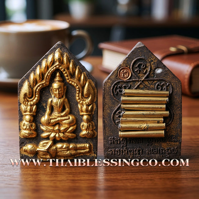 ✨ Phra Khunphaen Prai Kuman (2nd Edition): Sacred Charm Herb Essence with Gold Brush Finish—Consecrated by the 5 Supreme Masters of Necromantic Charm and Love Sorcery