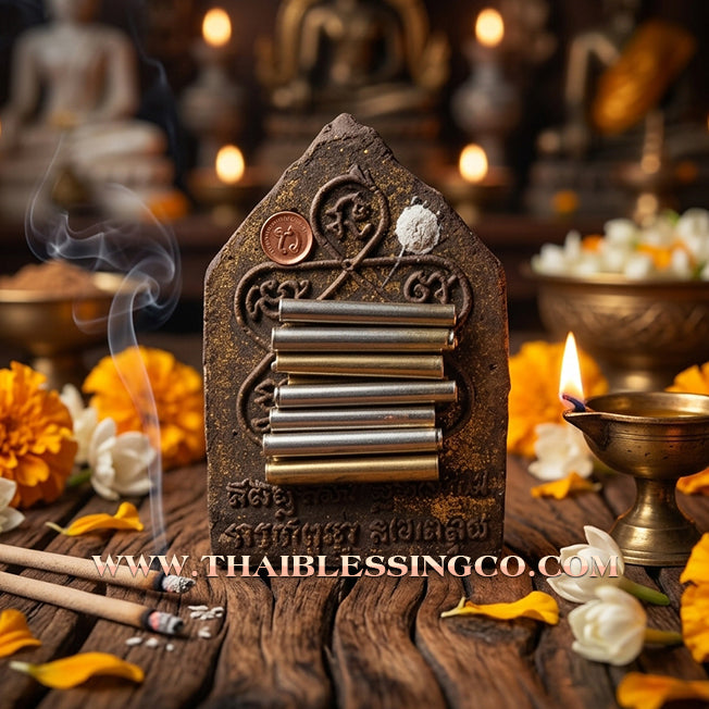✨ Phra Khunphaen Prai Kuman (2nd Edition): Sacred Charm Herb Essence with Gold Brush Finish—Consecrated by the 5 Supreme Masters of Necromantic Charm and Love Sorcery