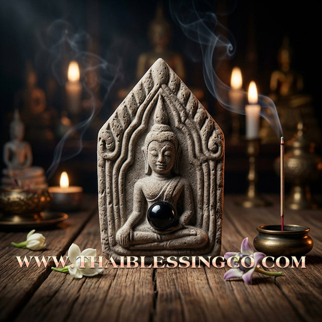 ✨ Phra Khunphaen "The Archway of Fortune" Edition: Sacred Jindamanee Medicine Powder Embedded with Lek Lai Mineral for Divine Healing, Wealth Attraction, and Miraculous Protection