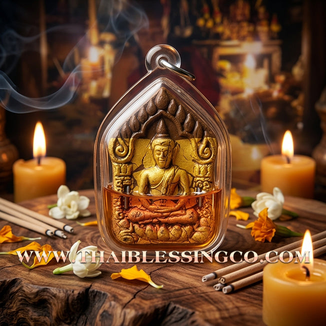 ✨ Phra Khunphaen "The Golden Voice" Edition: Sacred Enchantment Herb Essence Immersed in Mystical Oil for Irresistible Charisma, Financial Flow, and Elite Business Negotiation
