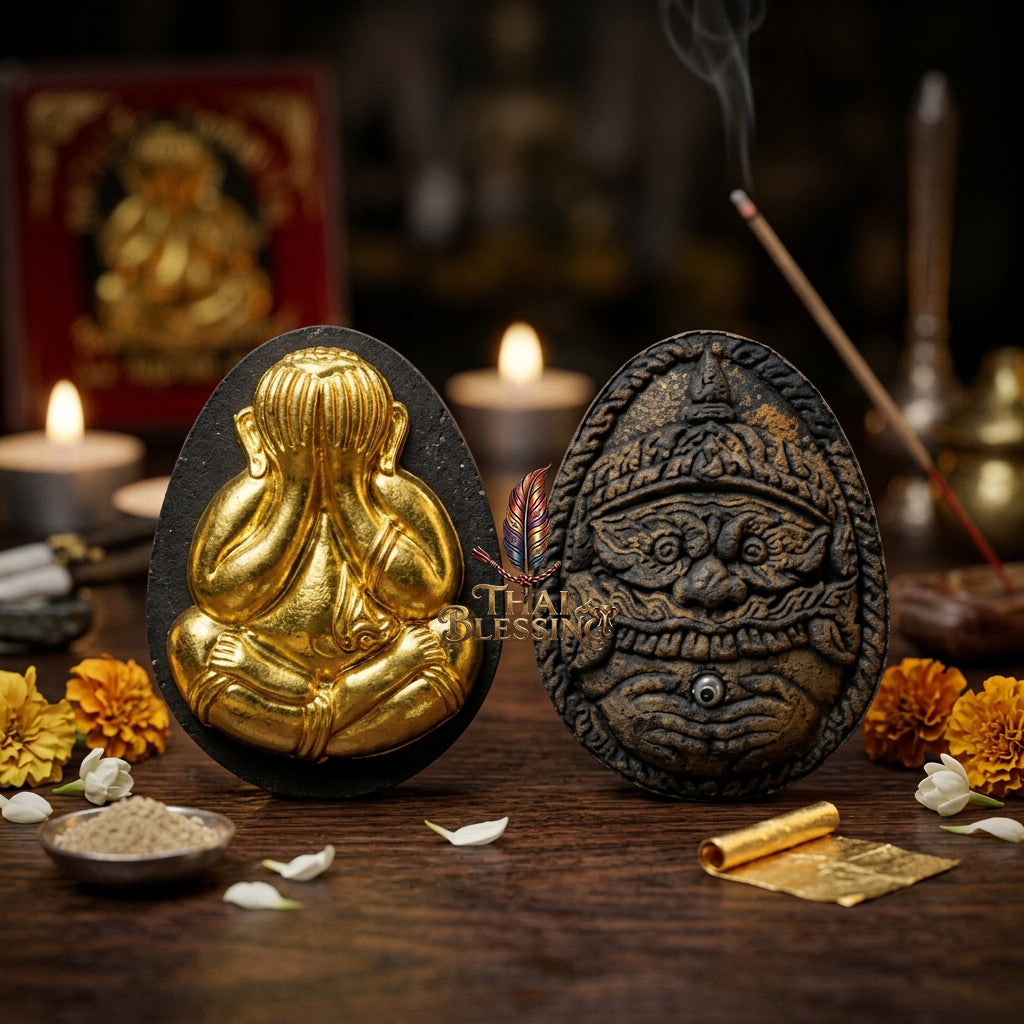 🔱 Phra Pidta Back Rahu – The Sovereign Architect of Double Fortune – "Song Nam 57" Edition – Luang Pu Key, Wat Sri Lamyong (2557) – The Ultimate Engine for Financial Dominance, Karmic Shielding, and Supreme Influence!