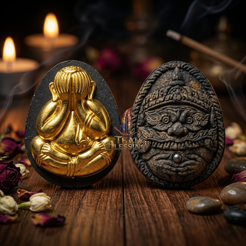 🔱 Phra Pidta Back Rahu – The Sovereign Architect of Double Fortune – "Song Nam 57" Edition – Luang Pu Key, Wat Sri Lamyong (2557) – The Ultimate Engine for Financial Dominance, Karmic Shielding, and Supreme Influence!
