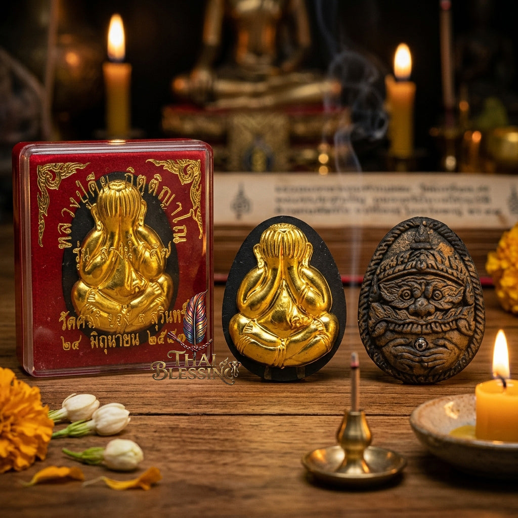 🔱 Phra Pidta Back Rahu – The Sovereign Architect of Double Fortune – "Song Nam 57" Edition – Luang Pu Key, Wat Sri Lamyong (2557) – The Ultimate Engine for Financial Dominance, Karmic Shielding, and Supreme Influence!