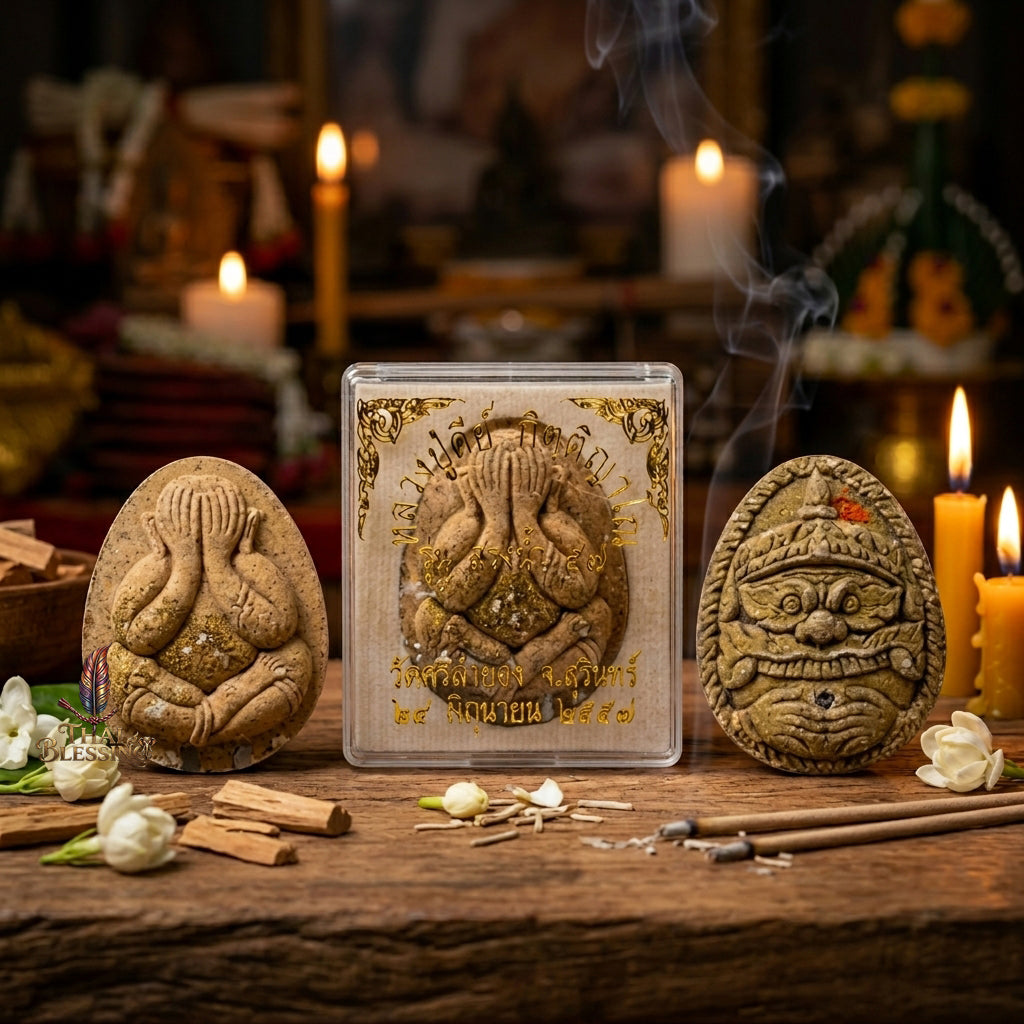 🔱 Phra Pidta Back Rahu – The Sovereign Architect of Double Fortune – "Song Nam 57" Edition – Luang Pu Key, Wat Sri Lamyong (2557) – The Ultimate Engine for Financial Dominance, Karmic Shielding, and Supreme Influence!