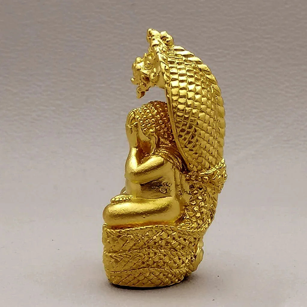 ✨ Phra Pit Ta Nakkharat Gold-Plated Bronze Amulet – Auspicious Edition by Luang Pu Kham Bu, Wat Kut Chomphu, Ubon Ratchathani