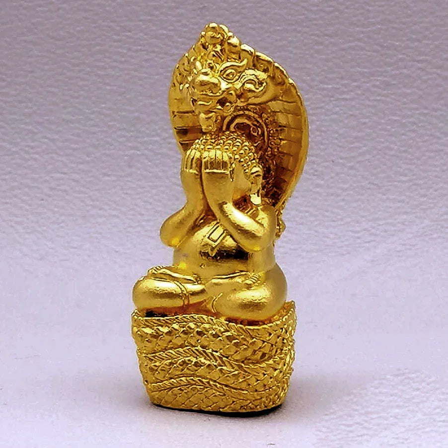 ✨ Phra Pit Ta Nakkharat Gold-Plated Bronze Amulet – Auspicious Edition by Luang Pu Kham Bu, Wat Kut Chomphu, Ubon Ratchathani