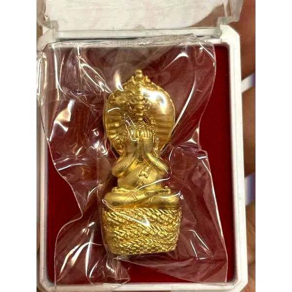 ✨ Phra Pit Ta Nakkharat Gold-Plated Bronze Amulet – Auspicious Edition by Luang Pu Kham Bu, Wat Kut Chomphu, Ubon Ratchathani
