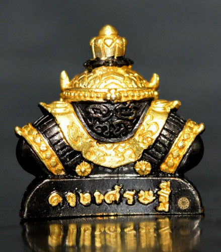 🧿 Supreme Fortune & Protection – Phra Rahu Duang Setthi Satin Bronze Amulet with Black Rhodium by Wat Khao Chaom 🌟