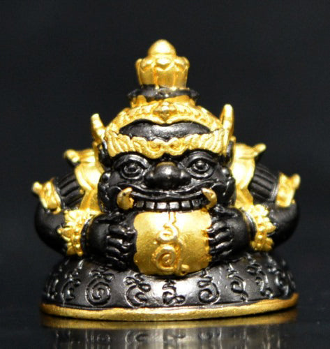 🧿 Supreme Fortune & Protection – Phra Rahu Duang Setthi Satin Bronze Amulet with Black Rhodium by Wat Khao Chaom 🌟
