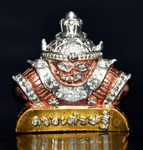 ✨ Unlock Supreme Wealth & Protection – Phra Rahu Duang Setthi 3K Gold Plated Amulet by Wat Khao Chaom 🌟