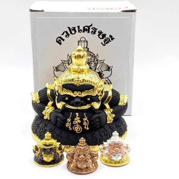 ✨ Transform Your Fortune – Phra Rahu Duang Setthi Satin Bronze Amulet for Protection & Abundance ✨