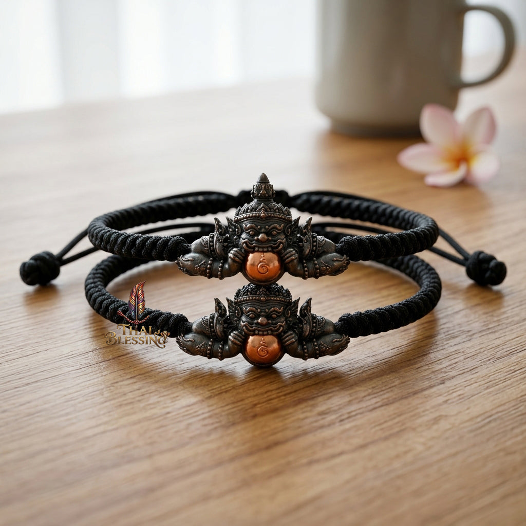 🌑 Phra Rahu Noon Duang Setthee Bracelet: The Chain of Sovereign Fortune – Arjan Plian Hatyanon (2565) – Khao O Lineage – The Ultimate Alchemical Engine for Constant Fate Reversal and Financial Domination! 🔴 Blackened Samrit