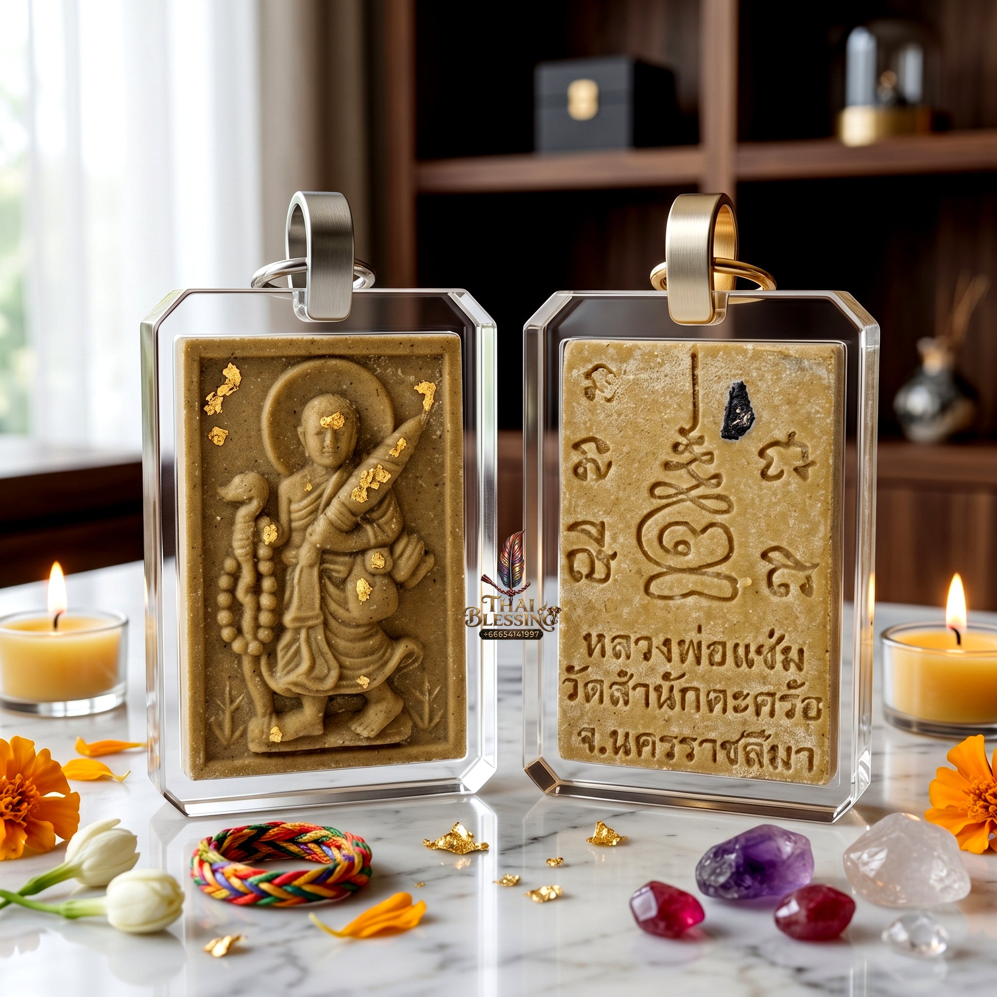 ✨🧘‍♂️💰 Authentic Thai Amulet Phra Sivali - Divine Wealth Manifestation Pendant (3.8x2.4 cm), Luang Phor Chaem 2012 Triple Silver Takrut Legacy Edition Waterproof Case