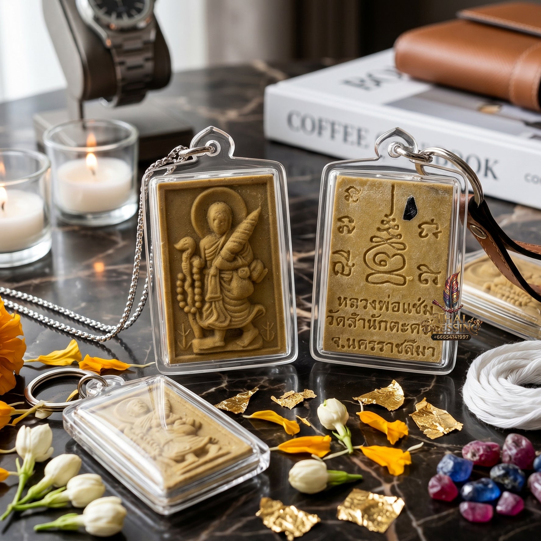 ✨🧘‍♂️💰 Authentic Thai Amulet Phra Sivali - Divine Wealth Manifestation Pendant (3.8x2.4 cm), Luang Phor Chaem 2012 Triple Silver Takrut Legacy Edition