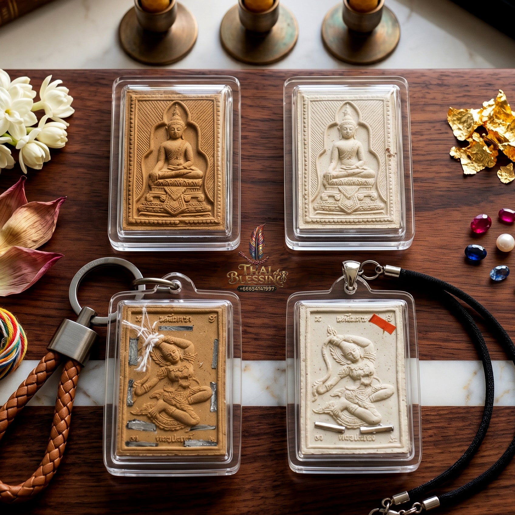 ✨🧘‍♂️👑 Authentic Thai Amulet Phra Somdej - Cosmic Ascendancy Medallion (5.2x3.5 cm), Luang Pu Kambu 2013 Imperial 9-Core Capital Grid