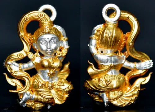 🪬Phra Mae Thorani Bronze Amulet – Blessed by Phra Ajahn Danupon, Wat Huai Haen (B.E. 2568), Compact 1.5 × 2.1 cm Earth Goddess Talisman 4