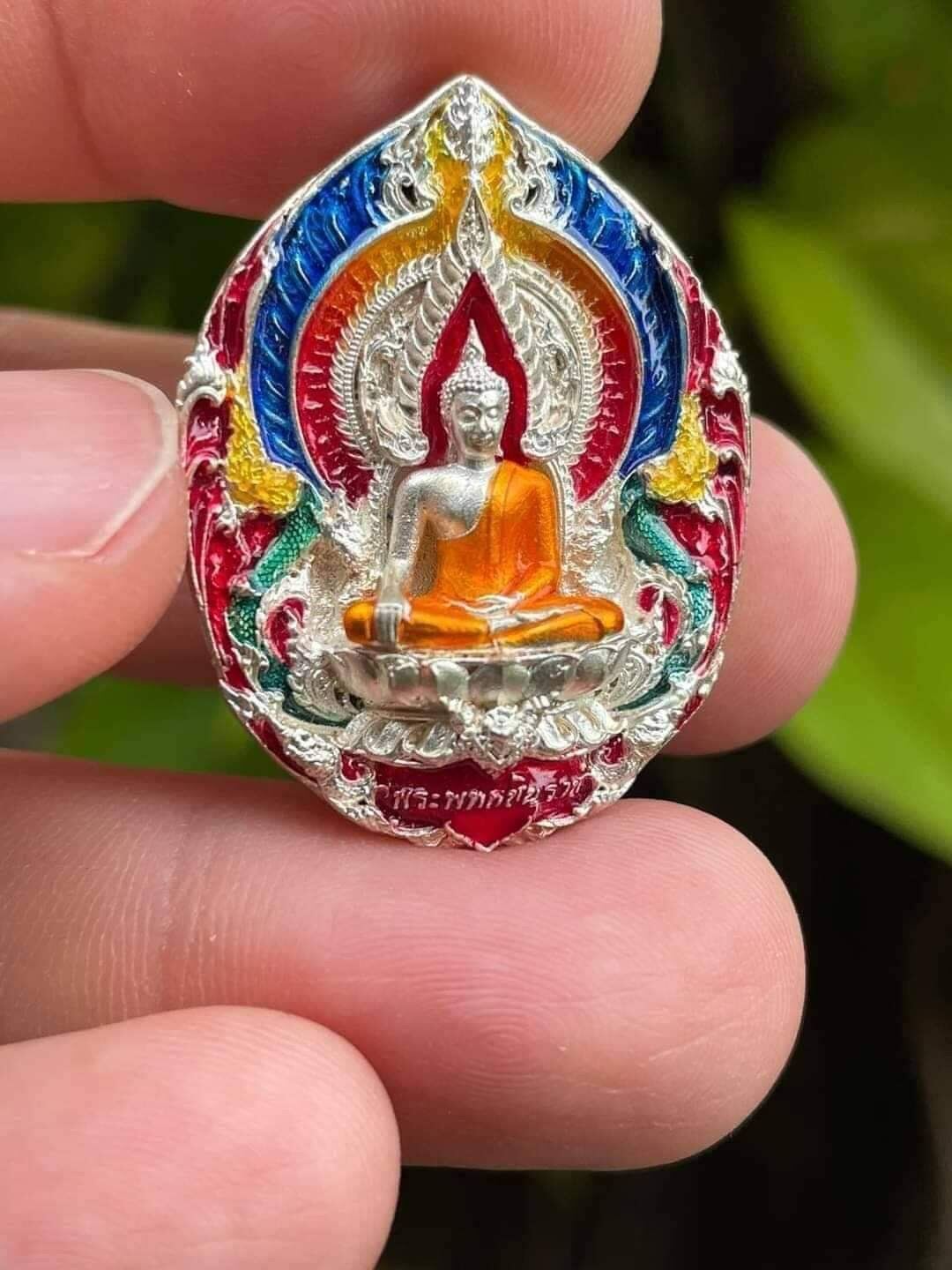 Phra Phuttha Chinnarat Medal on Lotus Throne – 100th Anniversary Edition, Blessed by Luang Pho Phat, Wat Huai Duan Default Title