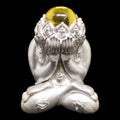 Phra Pidta Amulet for Supreme Spiritual Blessing & Fortune - Sattasil Silver with Topaz Gem Crown, Blessed by Luang Pu Boonma, Wat Khao Kaew Thong, Prachinburi, 2024, Original Box Included Default Title