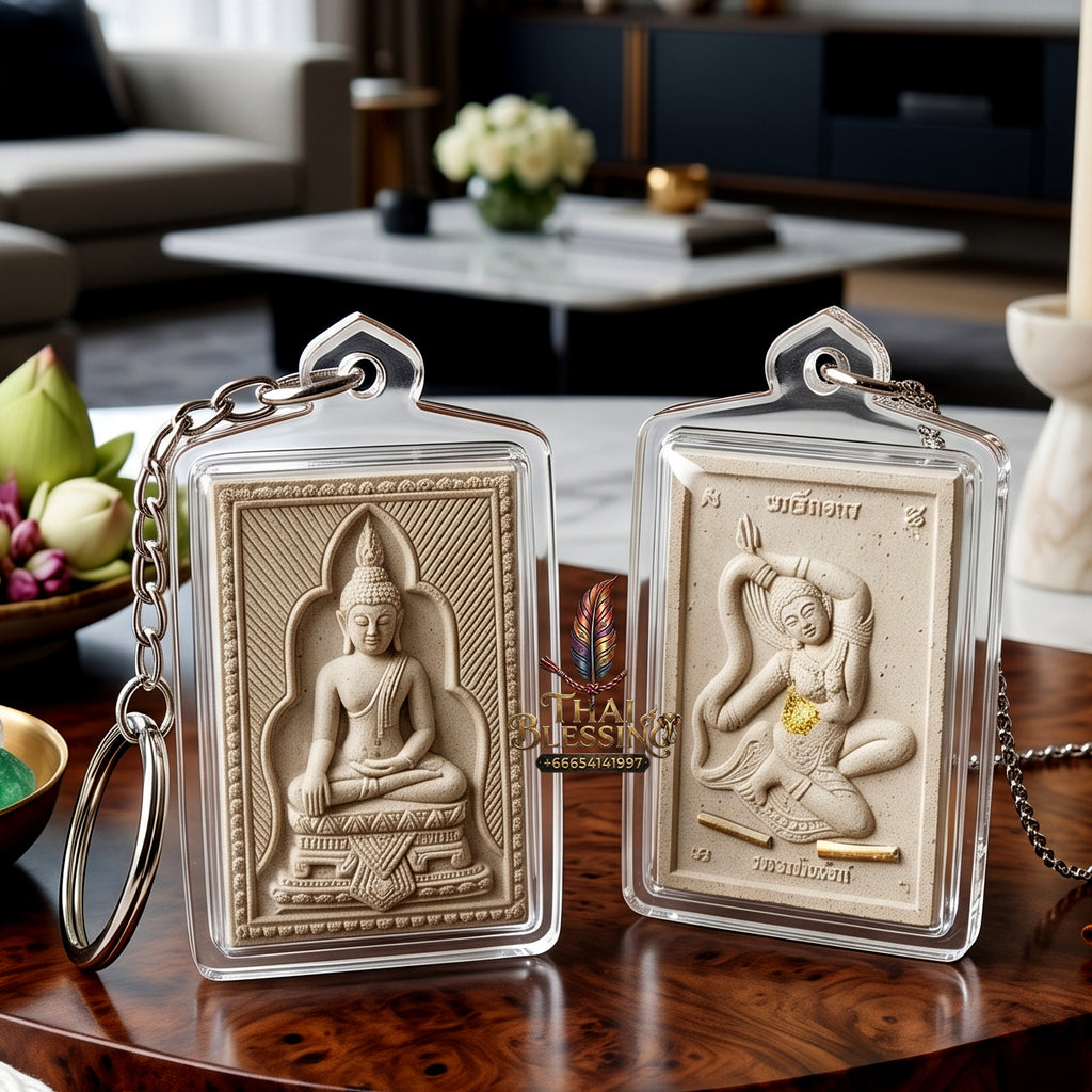 ✨🧘‍♂️⚖️ Authentic Thai Amulet Phra Somdej - Cosmic Ascendancy Medallion (5.2x3.5 cm), Luang Pu Kambu 2013 Sovereign 2-Core Axis