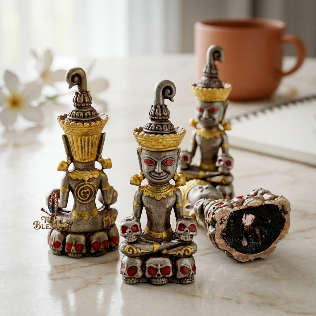 🔱 Phya Ngang Kao Kot: The Sovereign of Nine Urns – Phra Ajarn Amnat, Mahawiro Meditation Center (2567) – The Supreme Alchemical Engine for Absolute Attraction & Infinite Prosperity