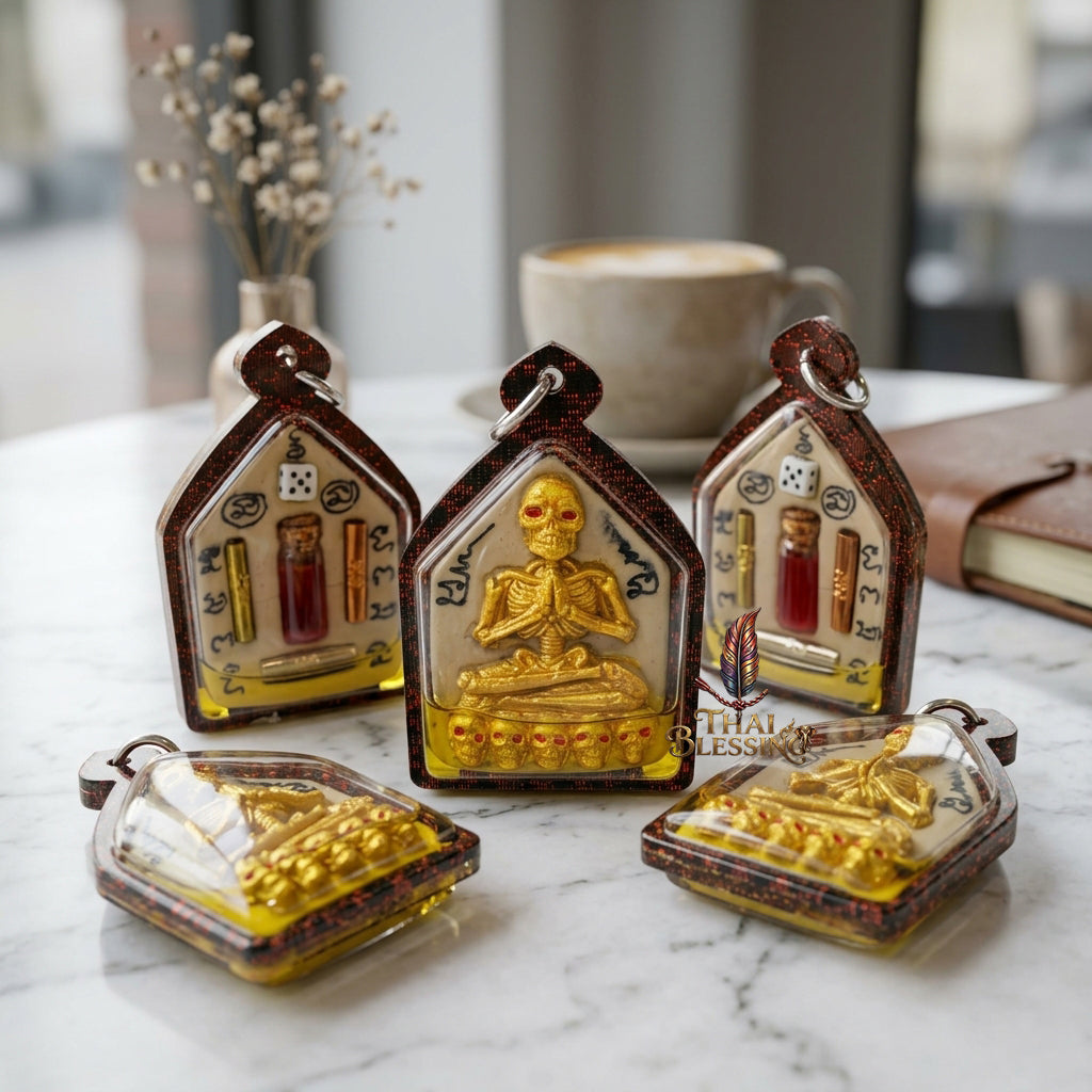 🌞 Por Prai Thong: The Golden Spirit of Infinite Prosperity – Luang Ta Ruam – Itthaje Sacred Powder & Wan Dok Thong Oil (2567) – The Ultimate Alchemical Engine for Financial Magnetism & Divine Charm!