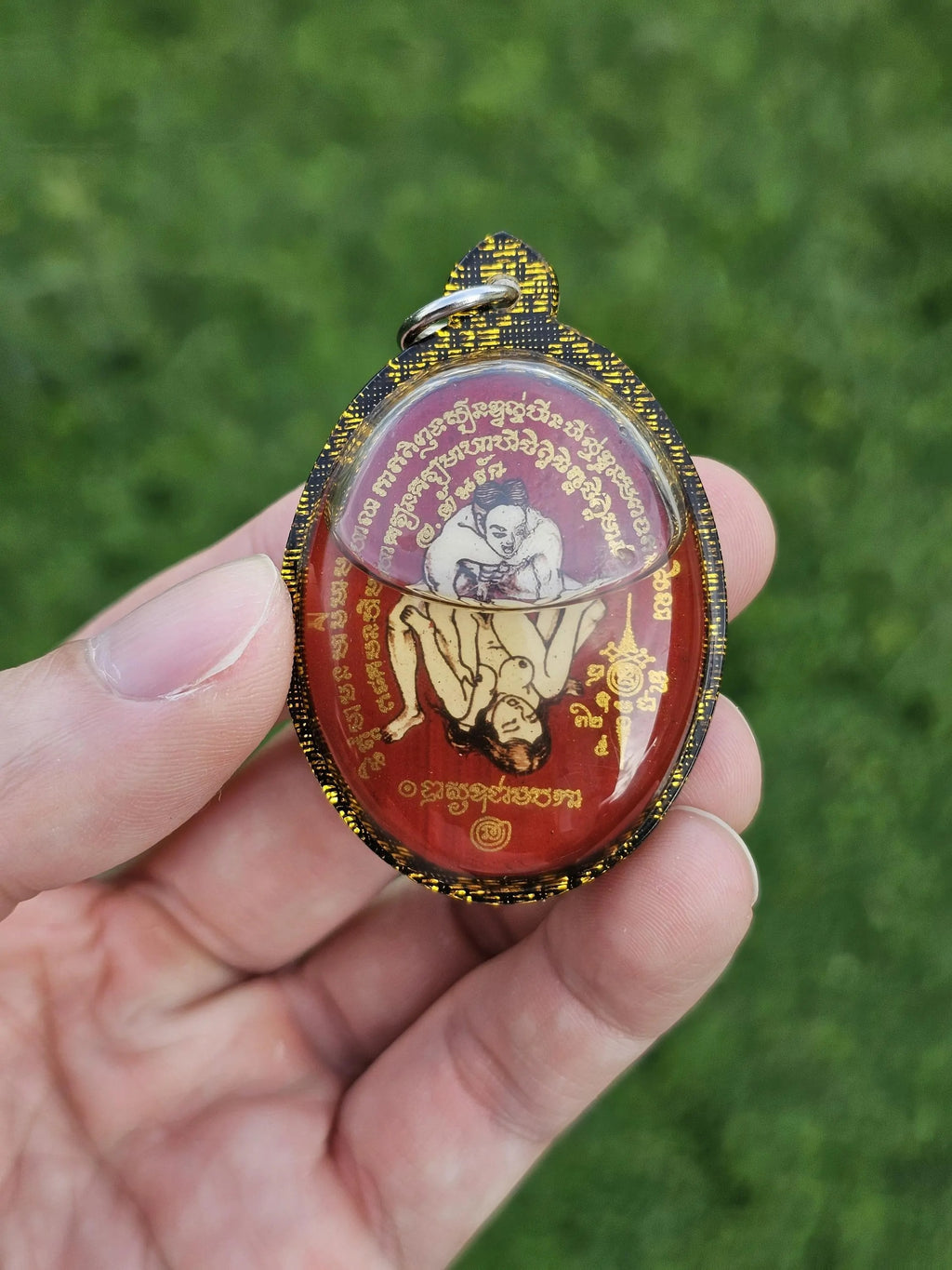 💖 Primal Attraction & Destiny Binding: The Sacred Locket In Koo Sakot Kam in "Prai Wassana" Mystical Oil – Masterpiece by Ajarn Ton Rak (2561 BE Edition)