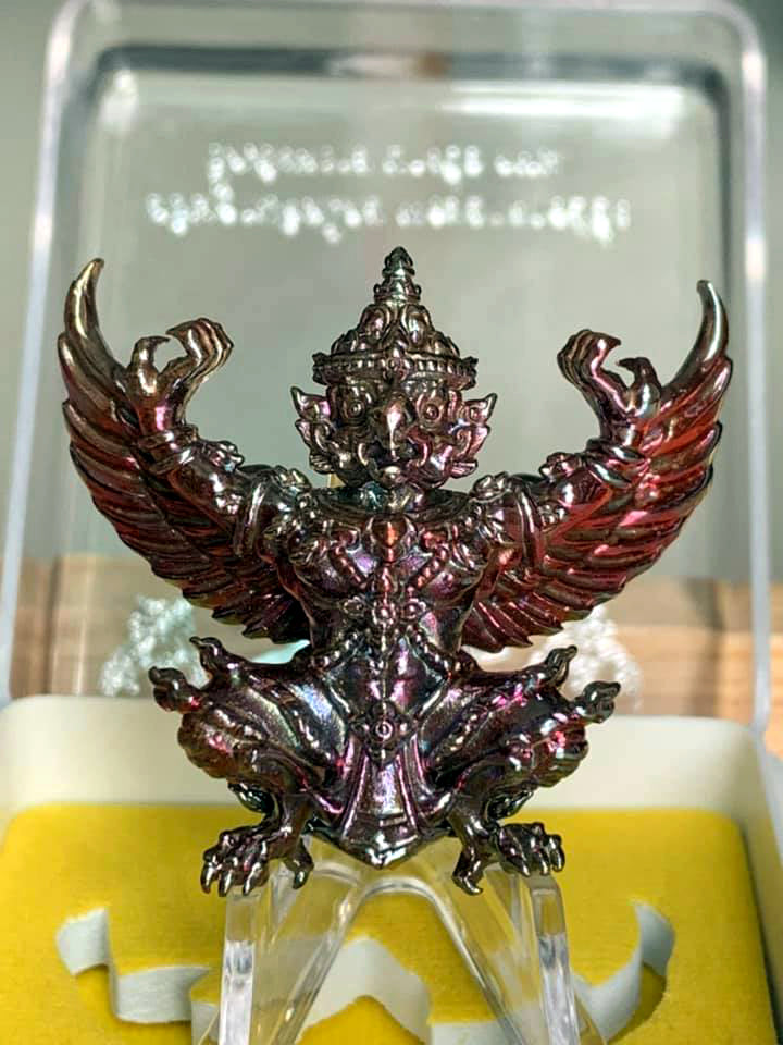 🦅 Racha Choke Garuda Rainbow Bronze Power & Fortune Amulet – Ajarn Ueng, Wat Choeng Wai, Bangkok