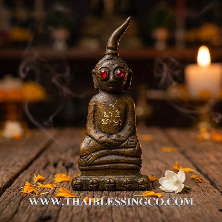 🌺 Red-Eyed Ngang "Bua Bang Bai" Edition: The Sovereign of Hidden Charisma and Wealth by Luang Phor Mian (2568)