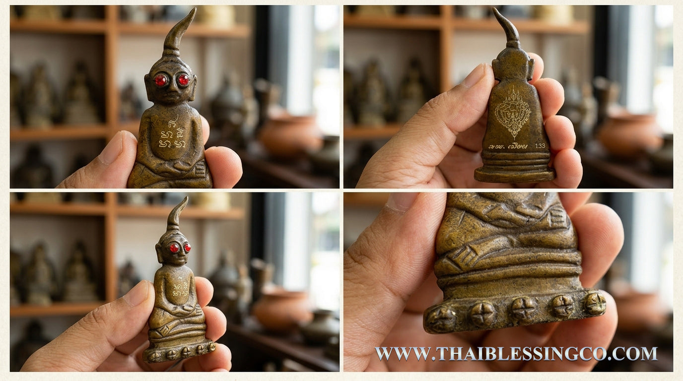 🌺 Red-Eyed Ngang "Bua Bang Bai" Edition: The Sovereign of Hidden Charisma and Wealth by Luang Phor Mian (2568)