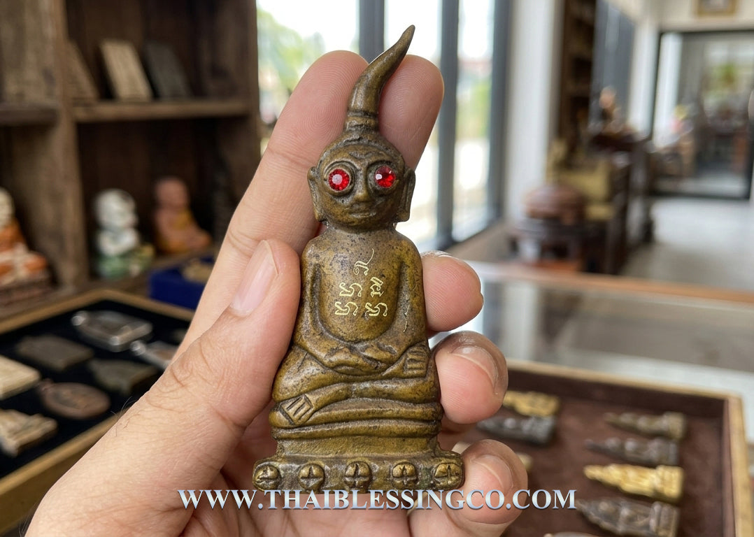 🌺 Red-Eyed Ngang "Bua Bang Bai" Edition: The Sovereign of Hidden Charisma and Wealth by Luang Phor Mian (2568)