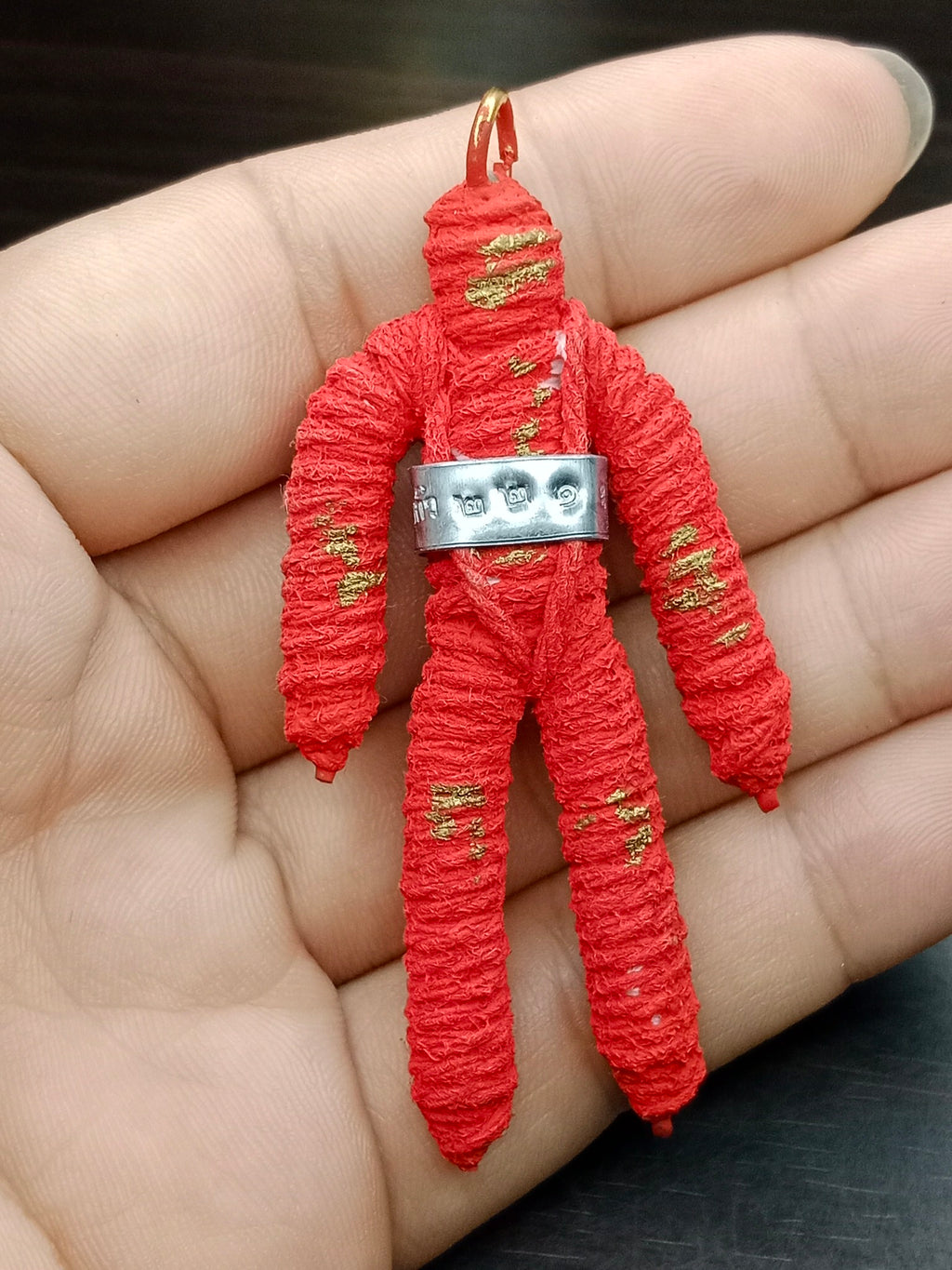 👤 Red Radiant Power Hun Payont Figurine – Fierce Business Warrior & Protector by Luang Pu Kaew