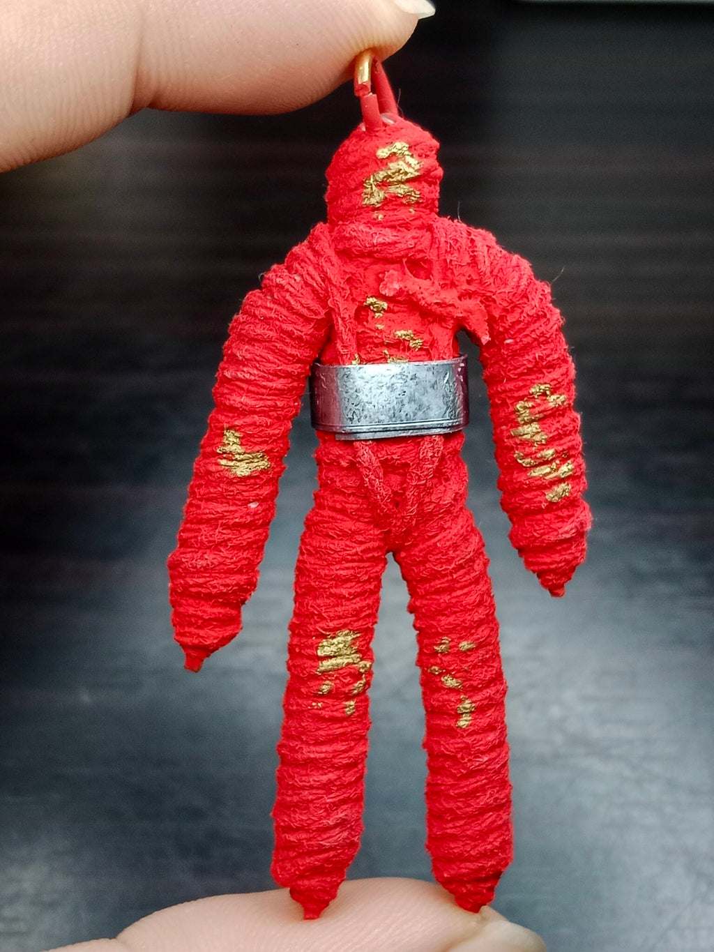 👤 Red Radiant Power Hun Payont Figurine – Fierce Business Warrior & Protector by Luang Pu Kaew