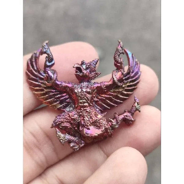 🦅 "Ruay Lon Fa" Garuda of Overflowing Wealth (2017): Blessed by Phra Maha Surasak, Wat Pradu – Ultimate Authority & Money Magnet