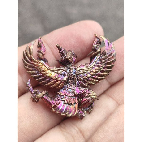 🦅 "Ruay Lon Fa" Garuda of Overflowing Wealth (2017): Blessed by Phra Maha Surasak, Wat Pradu – Ultimate Authority & Money Magnet