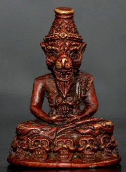 🪬 Ruesi Pu Chao Saming Phrai Red Bronze Amulet – Luang Ta Or, Wat Chong Khae (B.E. 2568), 2.9 × 2.0 cm Wealth, Fortune & Charisma Talisman