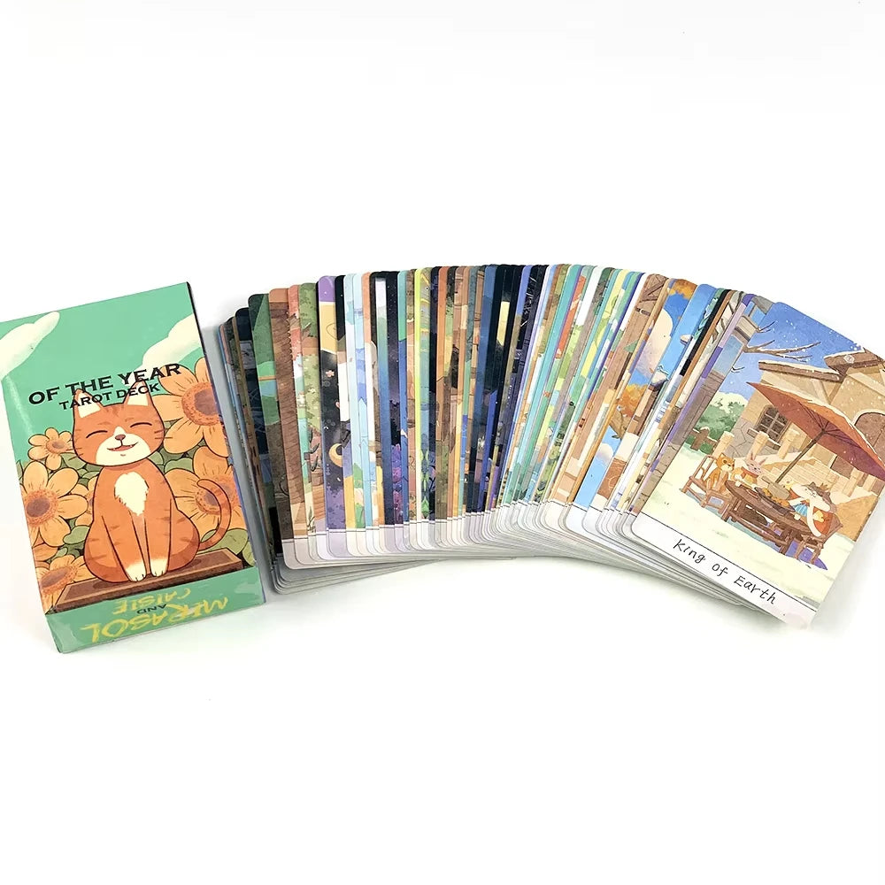 Of The Year Tarot Deck – Cute Cartoon Character Cards for Friend Party Games & Creative Gift Collectors