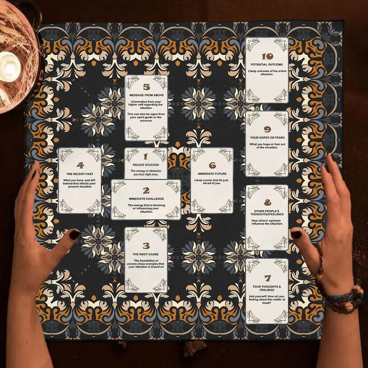 Celtic Cross Altar Cloth - Luxe Tarot Mat for Spiritual Practice TLB (706)