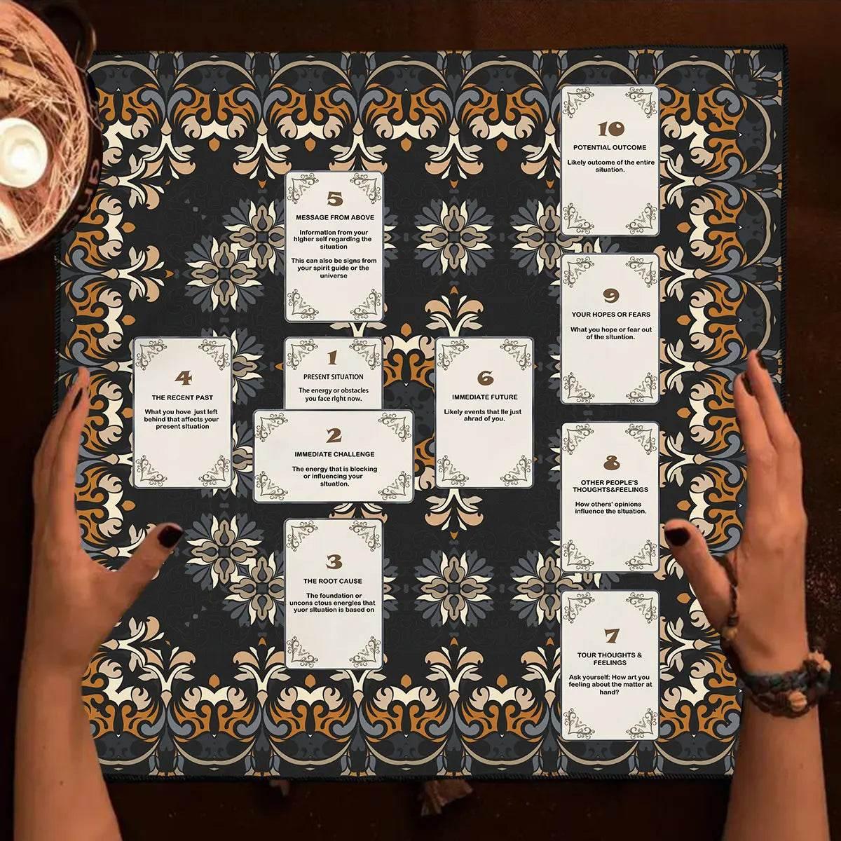 Celtic Cross Altar Cloth - Luxe Tarot Mat for Spiritual Practice TLB (706)