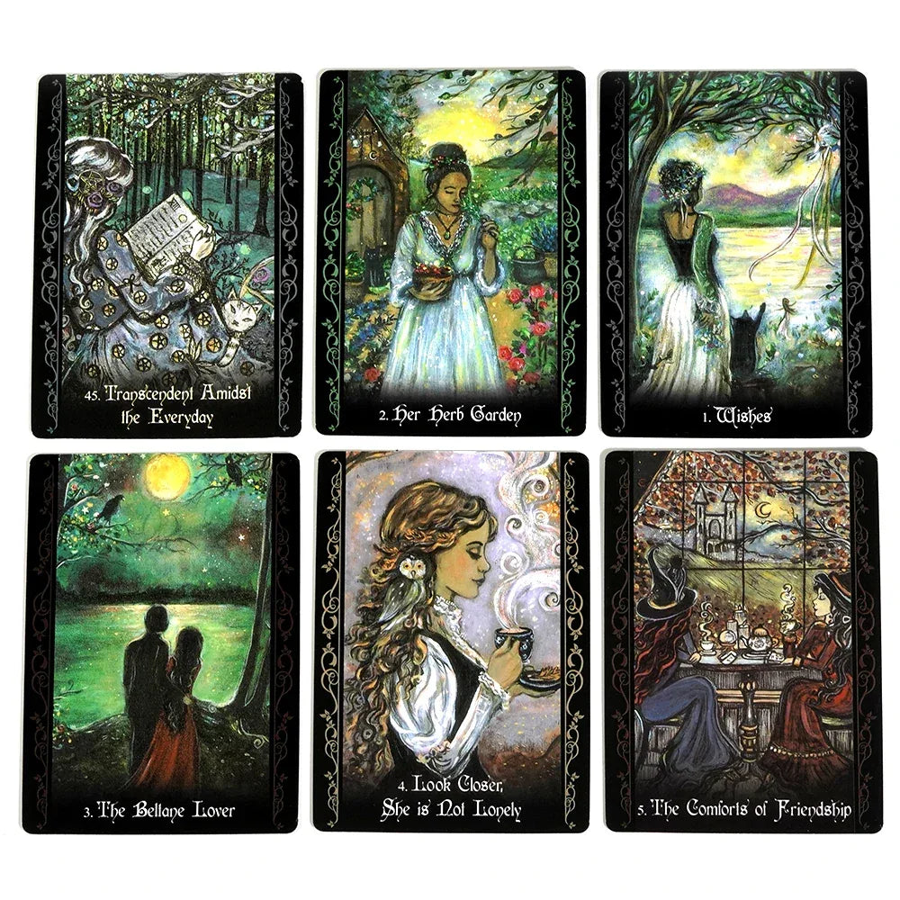 🧙‍♀️ The Solitary Witch Oracle Deck – 45 Enchanting Cards | English Version | Oracle & Tarot Hybrid | Family Party Board Game