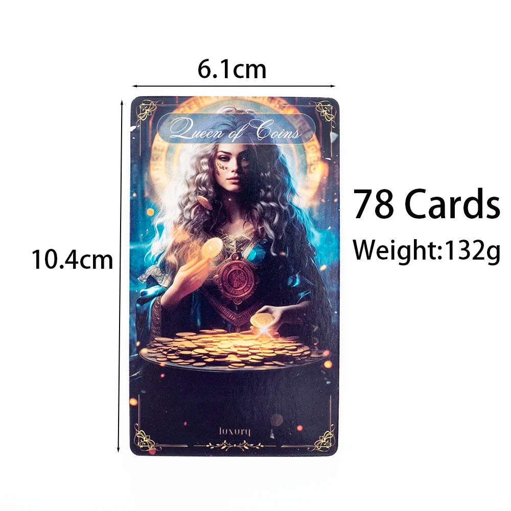 Divine Celestial Tarot Cards Deck - 78 Cards for Fortune Telling, Divination, and Classmate Gatherings (10.4x6.1CM)