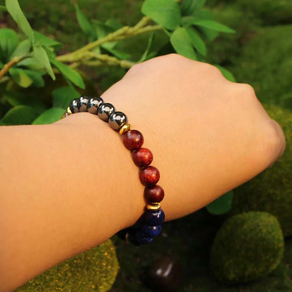 ✨ Natural Stone Bracelet – Tiger Eye & Lapis Lazuli Beaded Jewelry for Women | Empowering Female Energy & Stylish Gift