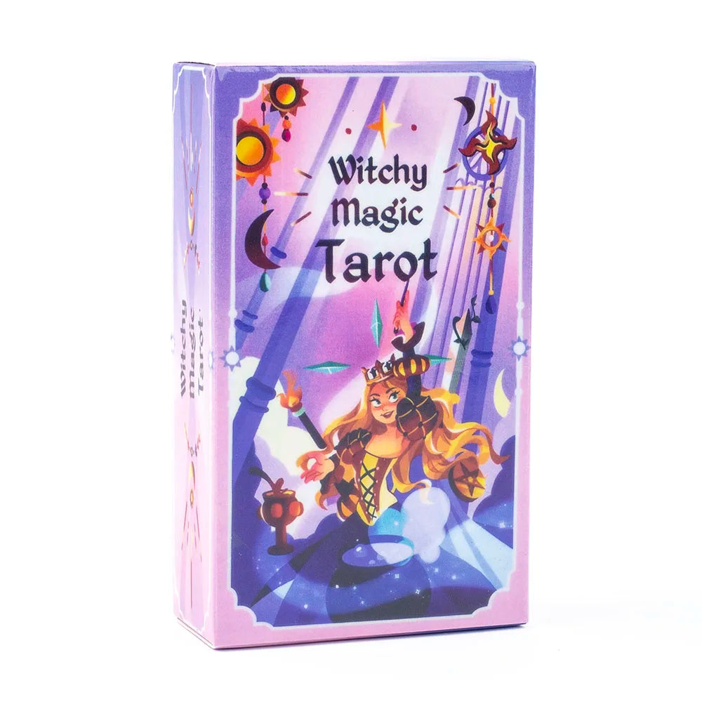 🃏 Witchy Magic Tarot Deck – A 78-Card Deck with Magical and Charming Illustrations for Divination and Board Games